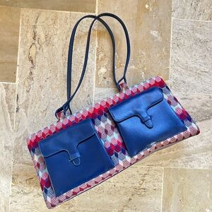 Missoni Stylish Blue and Multicolor Women's Bag